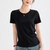 Lyocell Linen T-shirt Women's Summer Short-sleeved Thin Bottoming Shirt Loose Top Clothes