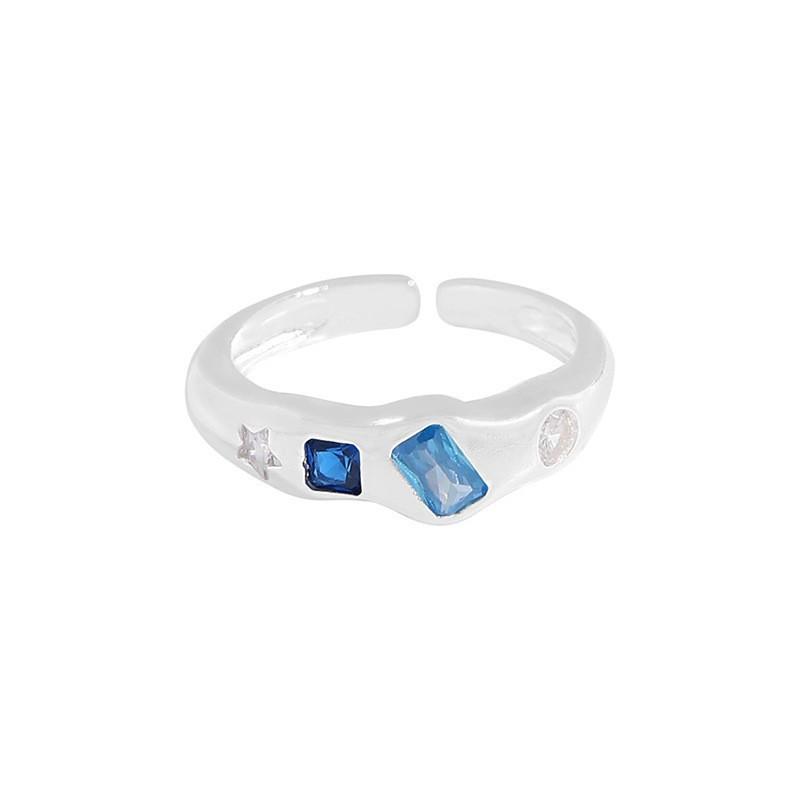 Copper Ring Adjustable For Women Showcasing Colorful Zircon Stones In Eyecatching Geometric Design For 2023