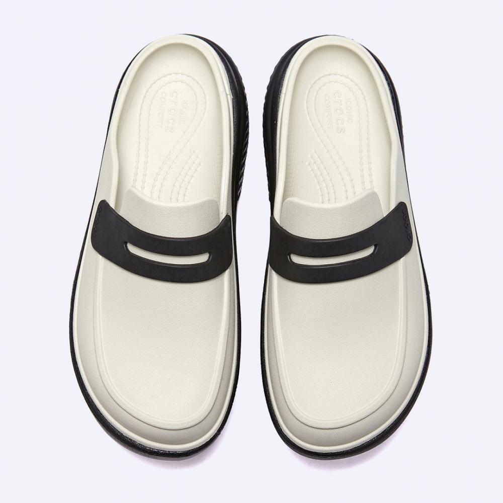 Crocs Stomp Mokasíny Bílé Černé 209937 1h