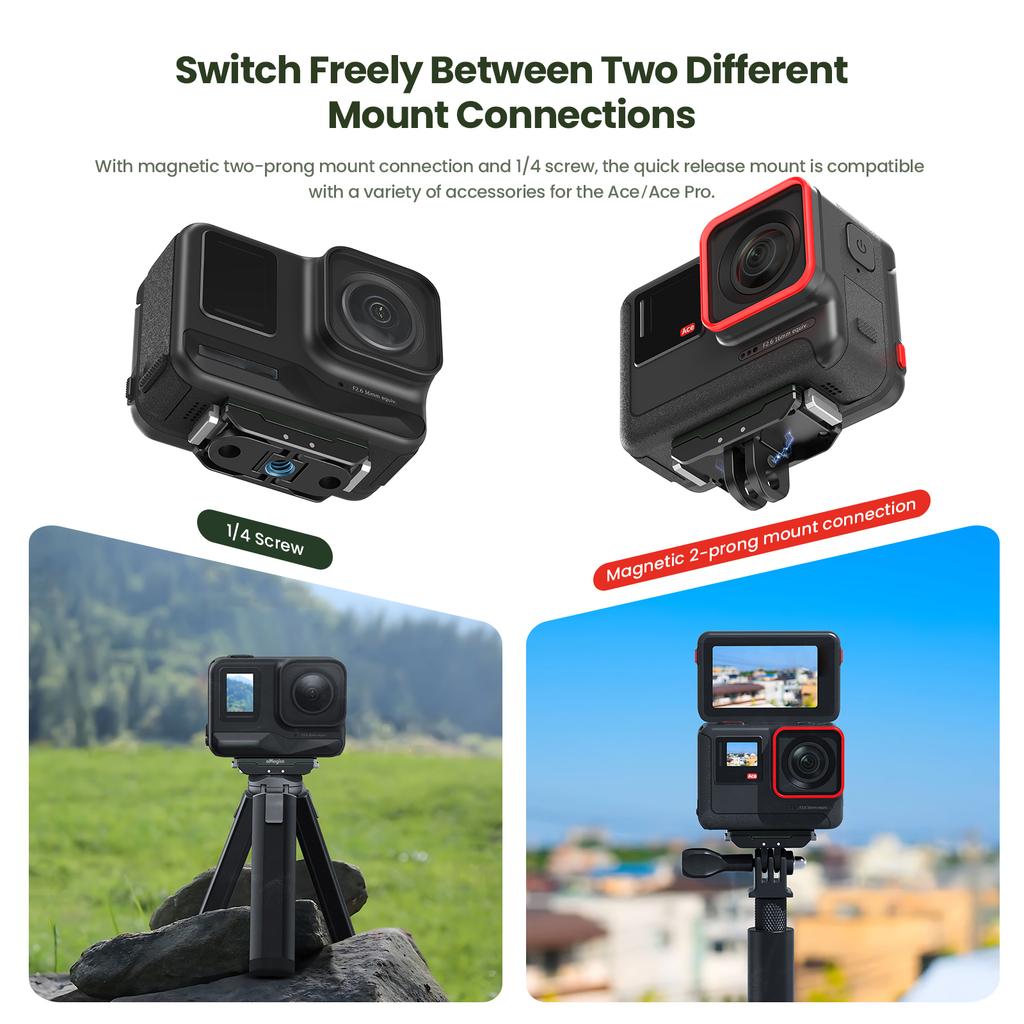 Magnetic Base for Insta360 Ace/Ace Pro Camera Protective Frame Quick Release Case Magnetic Adapter for Insta360 X5 Accessories