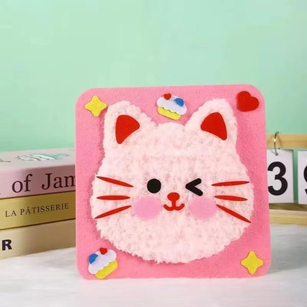 with Sticker Educational Children's Toy Cartoon Animal Felt Sewing Kit  Beginners