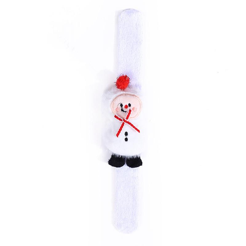 Weihnachts Klatscharmband Cartoon Plüsch Elch Schneemann Kreisarmband Für Weihnachten Kindergeschenk Jahresdeko Armband