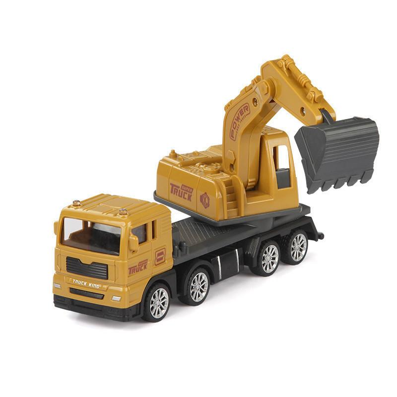 Kids Inertial Engineering Vehicle Excavator Bulldozer Alloy Simulation Model Boy Car Toy