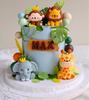 Jungle Safari Animal Cake Toppers with Elephant Giraffe Lion Monkey for Jungle Themed Party Baby Showers Kids Birthday Party