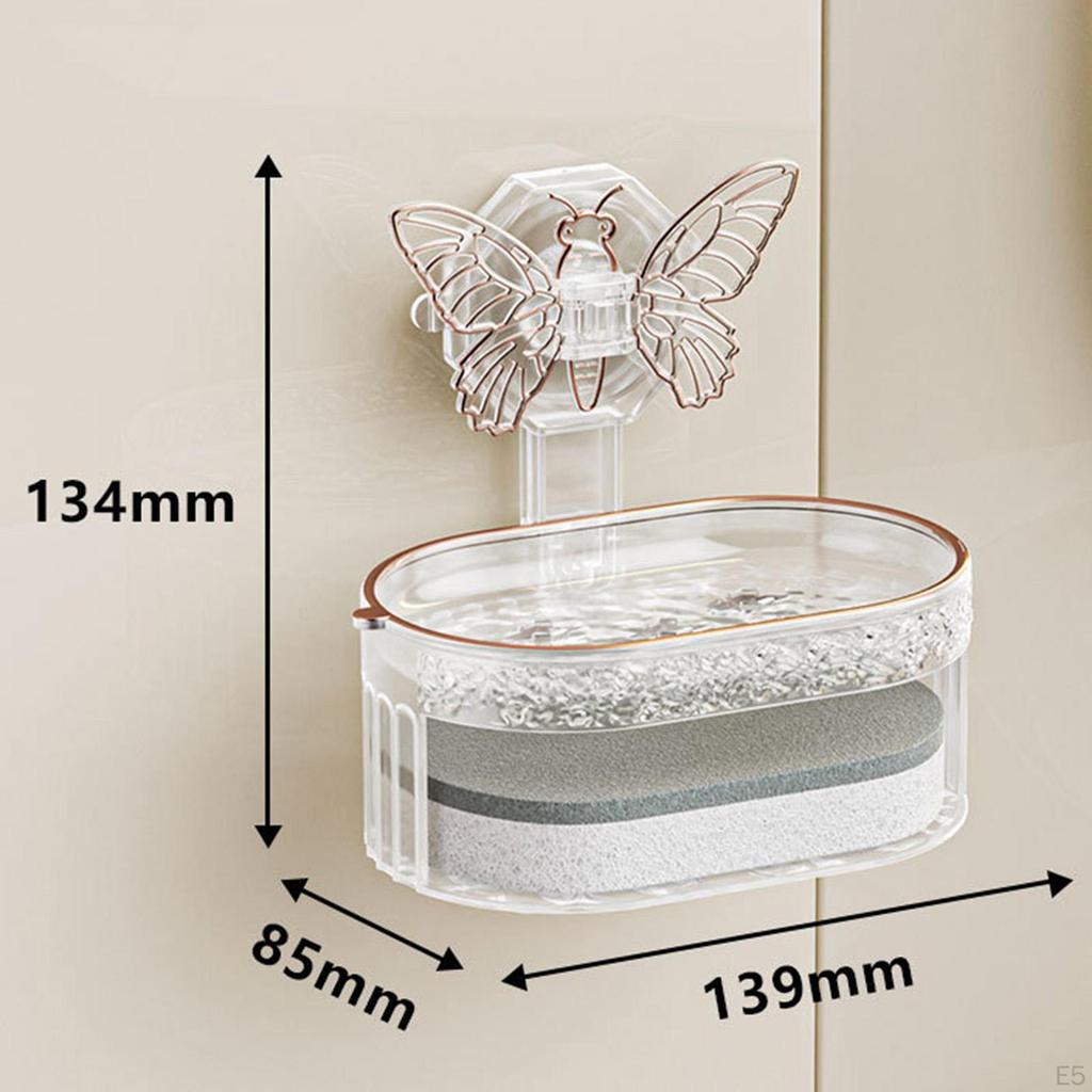 Powerful Suction Soap Dish for Bathroom and Kitchen Organization
