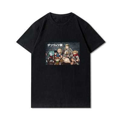Plus Size Summer T Shirts for Women Anime Delicious In Dungeon Printed Casual Short Sleeves Tops 100% Cotton Oversize O Neck Tees