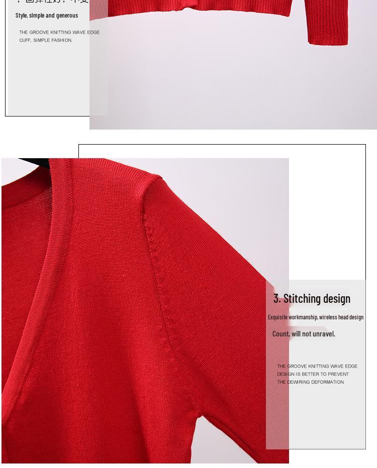 Damen Strickjacke - Leicht, Langarm, Kurzer Stil für Frühling und Herbst
