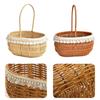 4 Styles Rattan Flower Basket Decorative Picnic Weaving Basket  Wedding