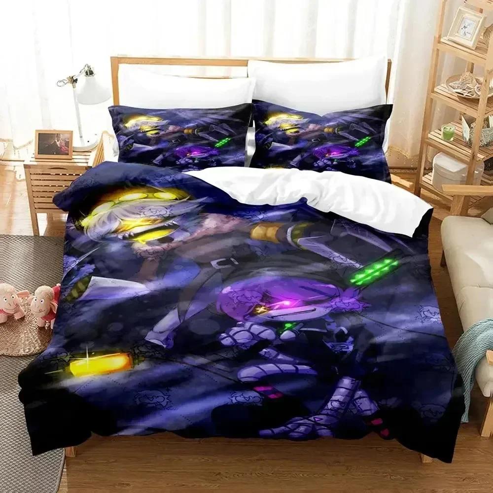 Neues 3D-Druck Anime Morddrohnen Bettwäsche-Set Schlafzimmer Weiche Moderne Tagesdecken Bequeme Bettbezüge Steppdeckenbezüge Und Kissenbezüge