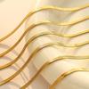 Unisex Minimalist 18k Gold-Plated Stainless Steel Snake Chain Necklace