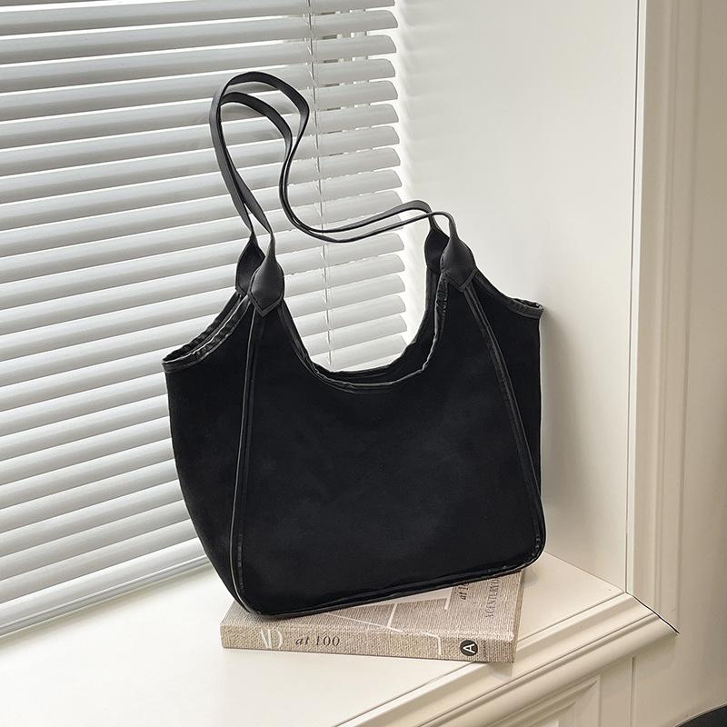 

Ретро сумка подмышку высокой ценности женская 2025 осень большая вместительность замшевая сумка-ведро для поездок на работу на плечо