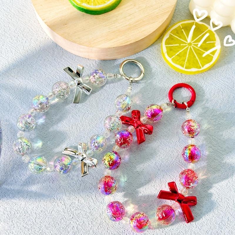 Perlenhandyanhänger Handyband Handgelenkschlaufen Handgefertigte Handykette Schnur Frauen Mädchen Taschenanhänger