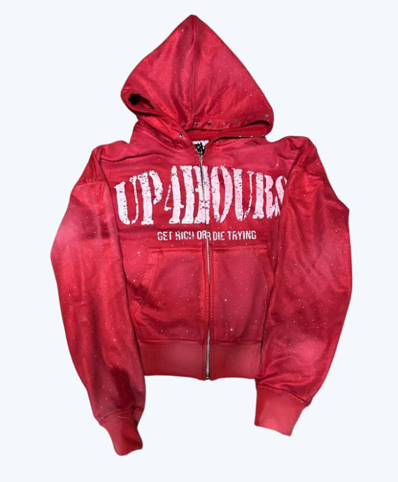 European and American 2025 American Graffiti Print Unisex Loose Casual Zipper Hoodie Trendy Brand