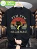 Fun Black Cat Pew Pew Madafakas Unisex T Shirt Comfortable Fit Short Sleeve Casual All-Season T Shirt Vintage T Shirt