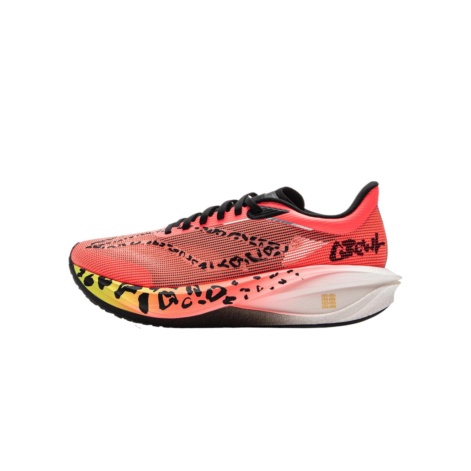 

Li Ning Детские беговые кроссовки Feidian 5C Удобные Модные Универсальные Классические Низкие Беговые кроссовки Детские беговые кроссовки Флуоресцентный-Бегониево-красный Черный YKFV110-7 43