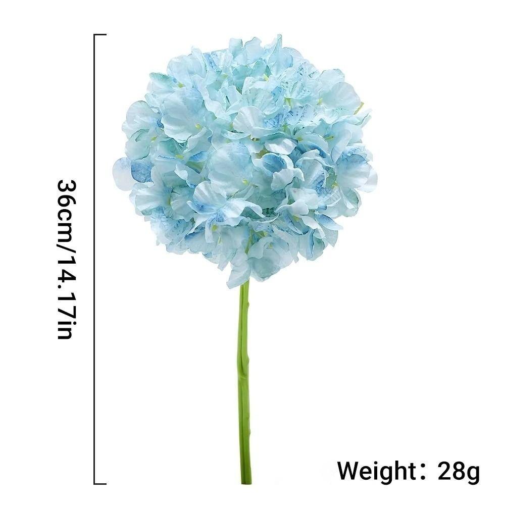 Reusable Hydrangea Artificial Flowers Bouquet Realistic Look Faux Flower Silk Flower  Home Ornament