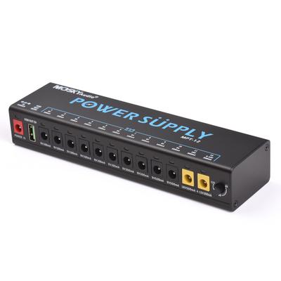 MOSKYAUDIO 12-Kanal Gitarrenpedal-Netzteil mit unabhängigem Kurzschlussschutz LED-Leistung
