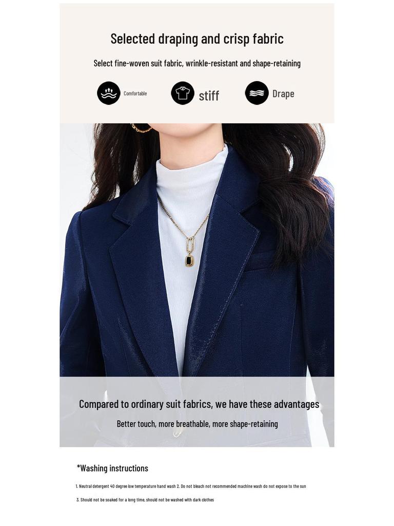 Zihong Red High-End Autumn/Winter Professional Commuter Suit