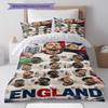 Biancheria da letto con motivo della Nazionale di Calcio Inglese, Set Copripiumino Federa Regalo di Compleanno per la Casa(1 * copripiumino + 2 * federa, senza nucleo)