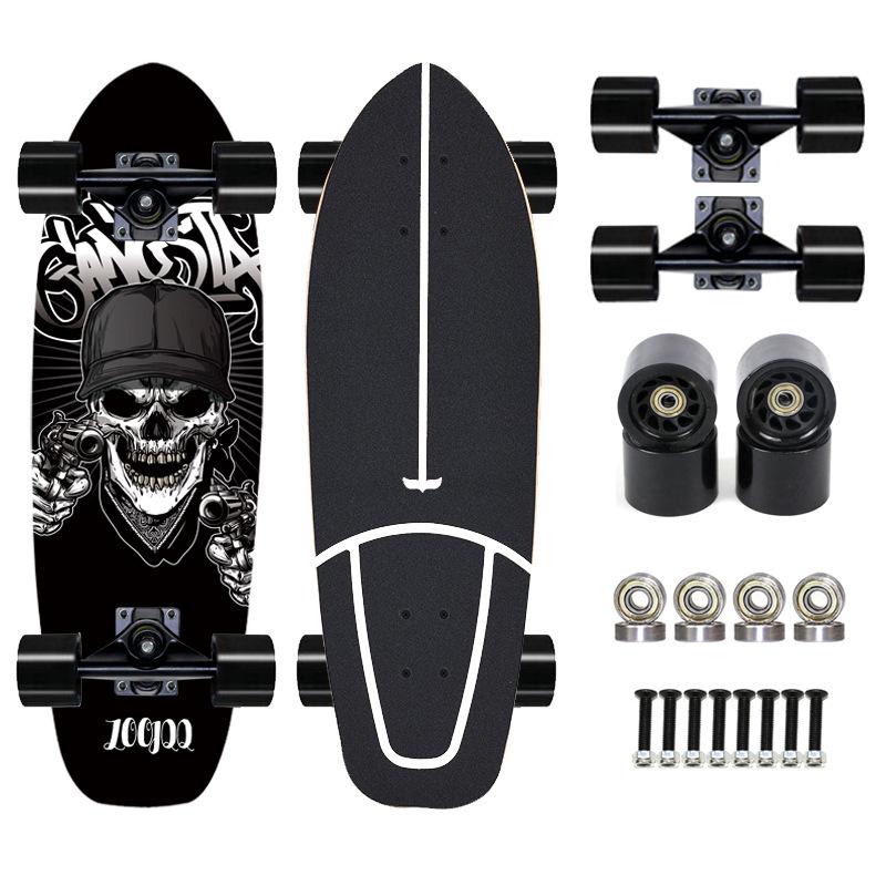 Thailand Maple Big Fish Board Single Upturned Skateboard Walking Board Land Surfboard Brush Street Board Four