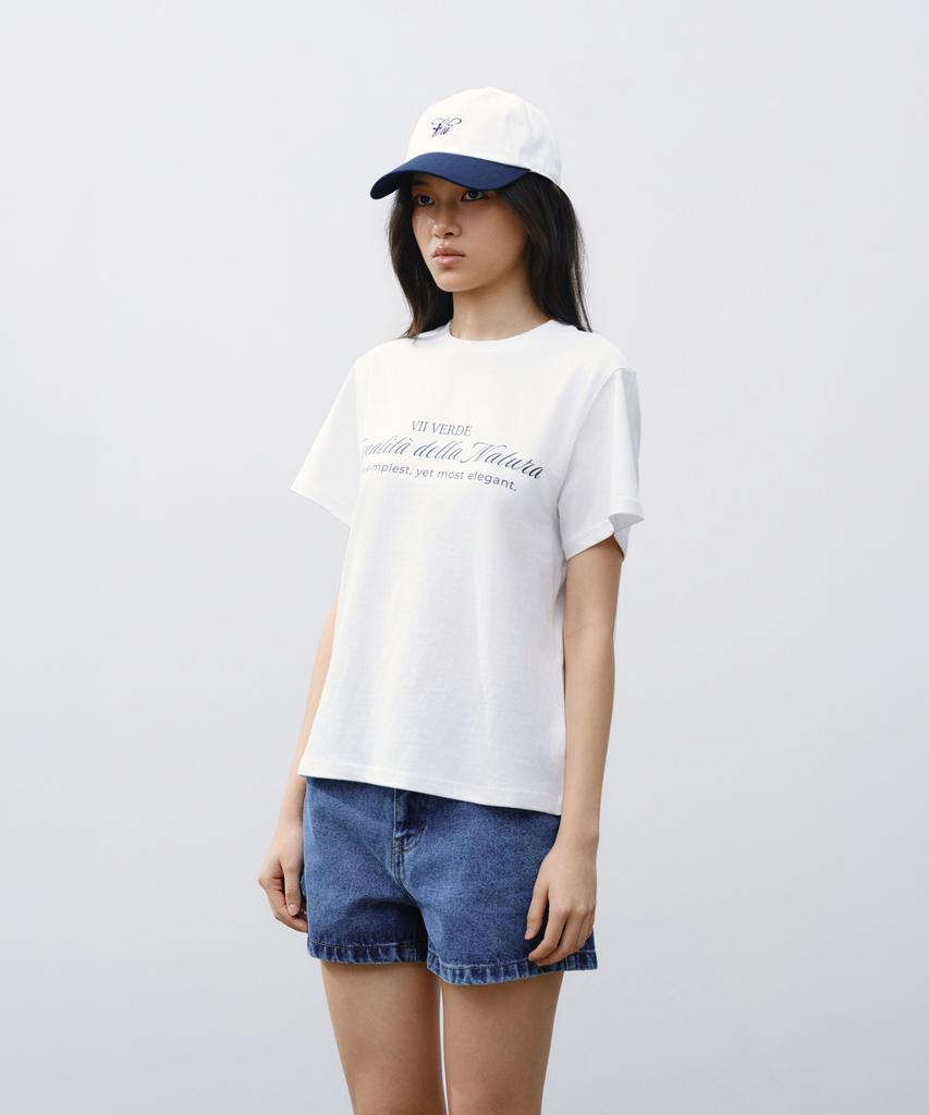 Bibeleude Embroidered Cotton Two-Tone Ball Cap 002 White & Navy