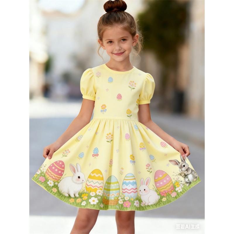 Mode Enfant Été Robes Décontractées Filles Robe de Fête Été Enfants Princesse Tenue de Plage Robe de Nuit Décontractée