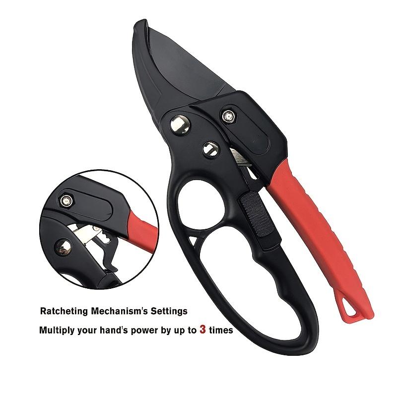 1pc, Professional Ratchet Anvil Pruning Shears, Segmented Pulley Pruning Shears, Hand-saving Branch Pruning Shears