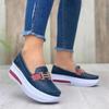 Scarpe Vulcanizzate da Donna Sneakers a Punta Rotonda Scarpe Casual da Esterno da Donna Scarpe da Passeggio con Plateau Scarpe Basse Slip-on Nuove