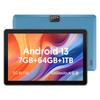 PUTTECH Android 5G Dual 1280 X 800 FHD IPS Bluetooth GMS Android Tablet Tablet Blue 10-inch Wi-Fi Tablet, 13, 7GB+64GB+1TB Expansion, 6000mAh,