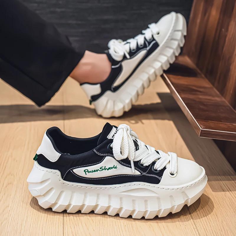 Designer Thick-soled Anti-slip Height-increasing Men's Sports Shoes, Casual Running Shoes, and Breathable Loafers for Teenagers