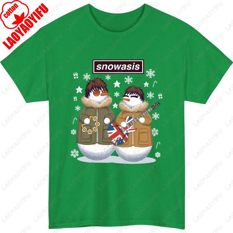 Snowasis Funny SnowUnisex Christmas Tee Band Parody Music Lovers Xmas Festive Tops Unisex Women Cotton Fashion Breathable Adult Tshirt