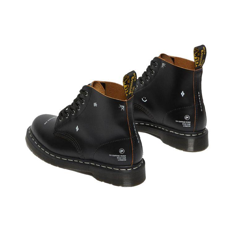 Dr. Martens Goodhood X  101 Leather Printed Elastic Ankle Boots Unisex Boots Black 27588001