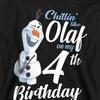 Frozen Childrens/Kids Chillin Like Olaf Heather 4th Birthday Hoodie