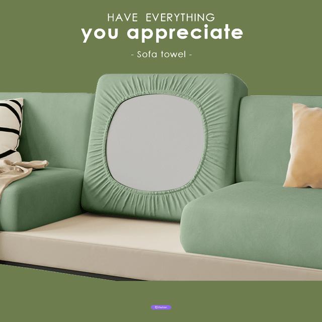 

Современные однотонные бархатные чехлы на сиденья для диванов, эластичные чехлы для диванов на 3 4 подушки, нескользящие эластичные чехлы для мебели для кошек и собак Head cushion cover зелёный