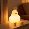 Cute Duck Led Night Light USB Rechargeable Nightlights Silicone Lamp Touch Switch Children Kid Bedroom Decoration Birthday Gift