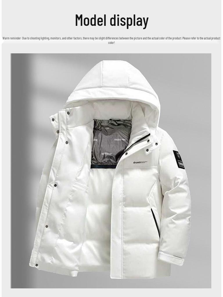 2025 Herren Winter Verdickte Daunen-Pufferjacke – Warm, Lässig, Modisch Kälteschutz