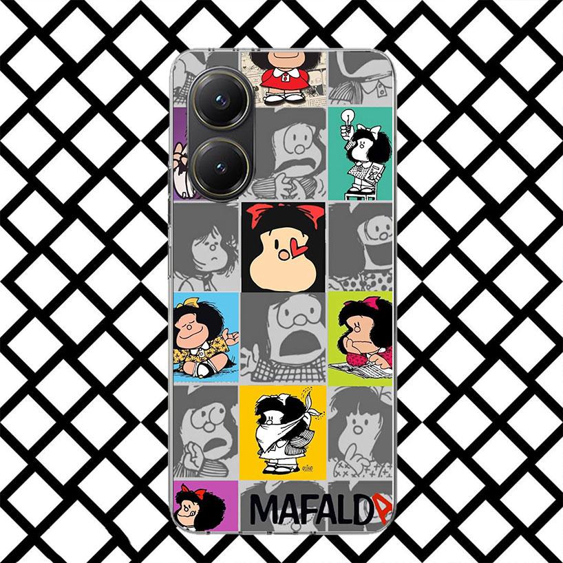 Cartoon Cute Mafalda Phone Case for Xiaomi Poco F7 Ultra X7 X6 X5 Pro X4 Gt M8 M7 Redmi 15 15C 13 13C 12 12C Soft Cover Fundas P