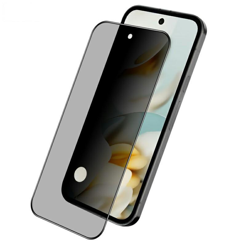 IMAK For Google Pixel 9a Privacy Tempered Glass Screen Protector Fingerprint Unlock Compatible Anti Spy Film