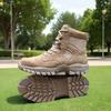 Outdoor New Middle Help New Brown Combat Training Boots Ultra-light Puncture Waterproof Training Cowhide Boots Ultra-light Desert Boots