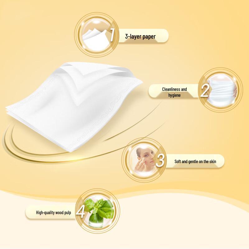 Jie Rou Unscented 3-Ply Facial Tissues