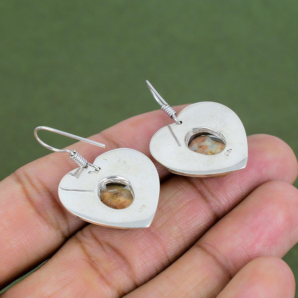 Maligano Jasper Earring 925 Sterling Silver Earring Elegant Jewelry Handmade Gemstone Earring Silver Jewelry Wedding Gifts Designer Earring