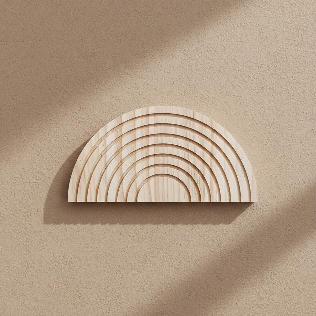 Woodens Semi Circle Wall Planter Creative Flower Arrangement Holder Home Decor