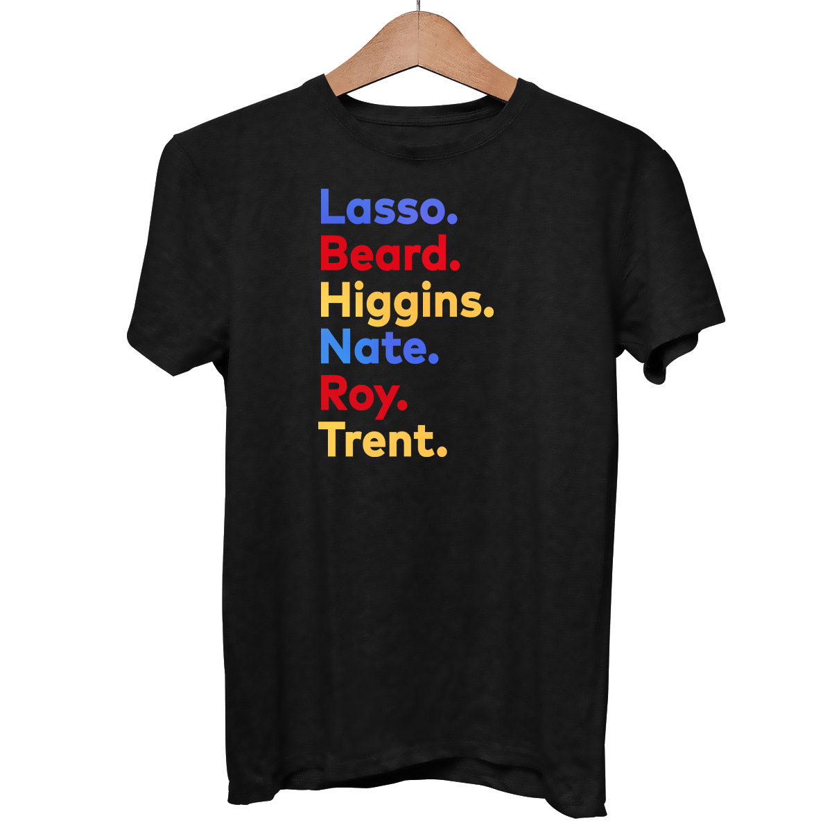 

Ted Lasso Movie T-Shirt Higgins Nate Roy Trent Typographygraphy Unisex T-Shirt XXXL чорний