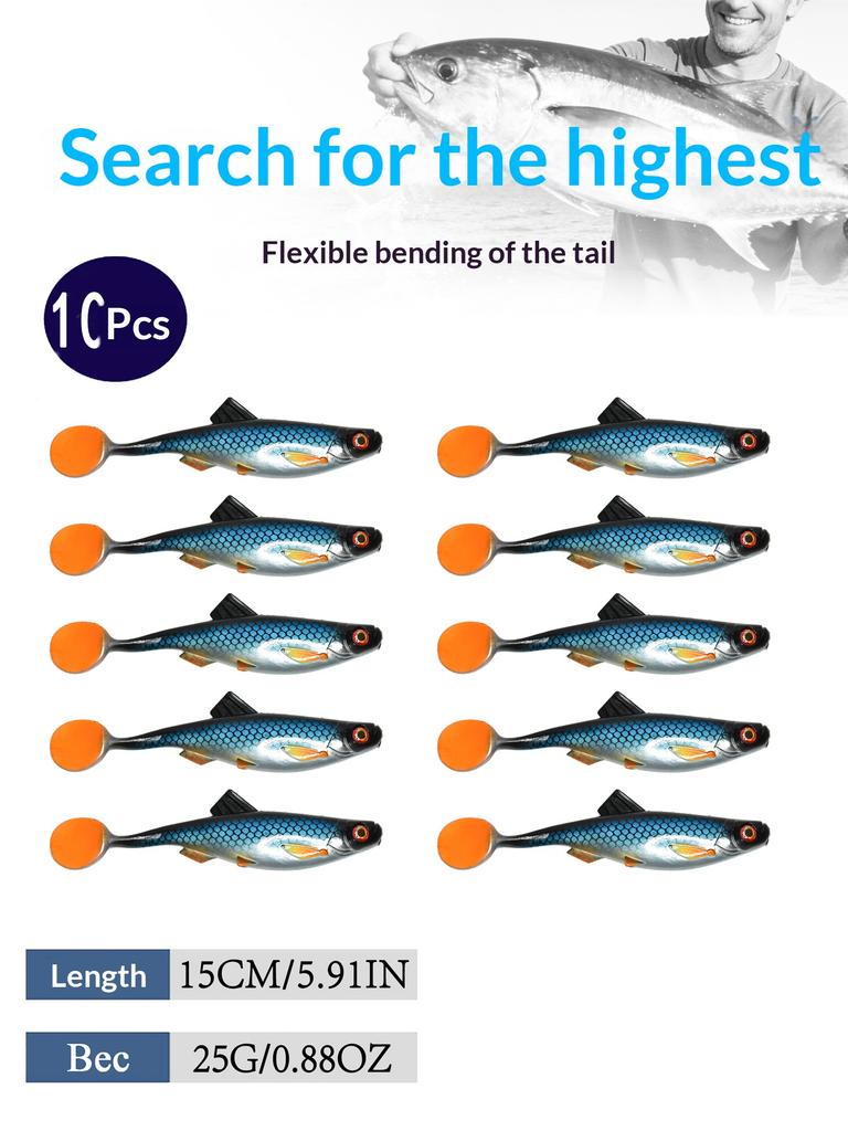 Attractive vibrating tail fishing lure with lively tail swing, designed to attract predatory fish and boost your catch rate effectively.