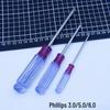 Transparent Handle Mini Crystal Screwdriver, Slotted & Phillips Head