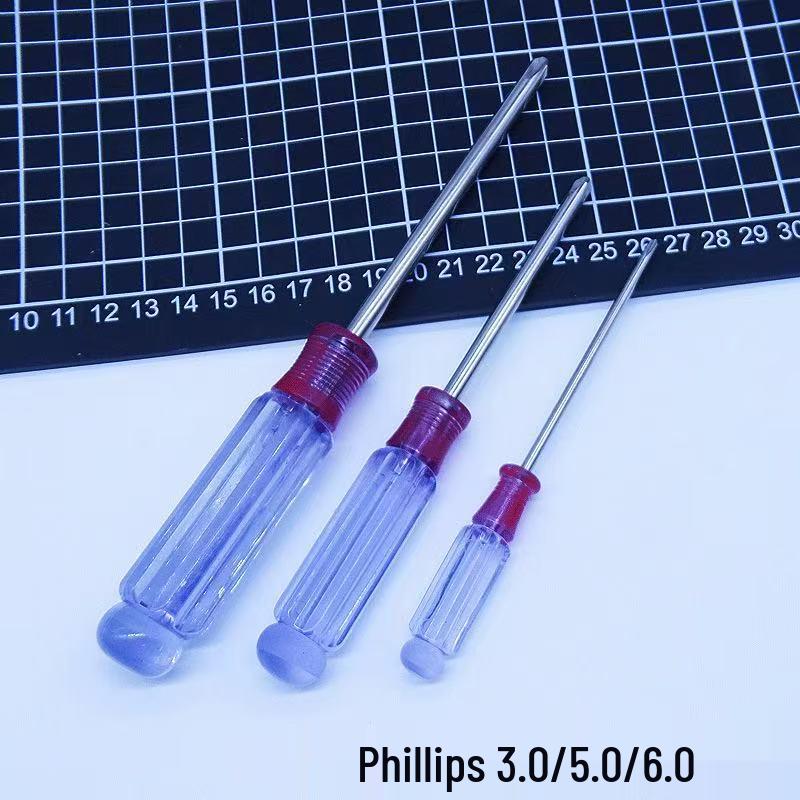 Transparent Handle Mini Crystal Screwdriver, Slotted & Phillips Head