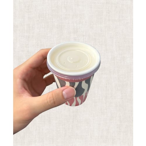 Sunnap Paper Cup Lids, 205ml (7 Oz), Fully Sealed, 73mm Diameter, Striped, 100 Lids, CR20100