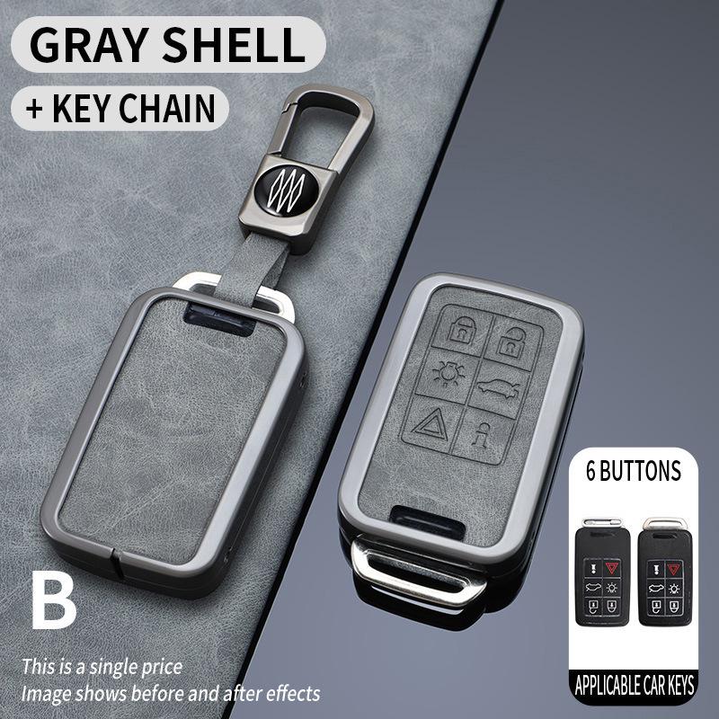 Metal Key Cover for Volvo XC60, XC90, S60, S80L, V60 - Full Shell Protection for Men