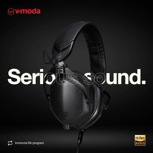 V-MODA M-100 PRO DJ Monitor Headphones, High-Resolution Audio Compatible, Wired Connection Only, Black