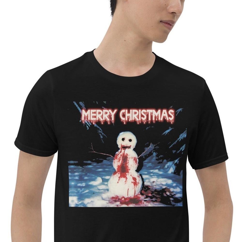 

Merry Christmas Horror Snowman Frosty Creepy Short-Sleeve Unisex T-Shirt 4XL